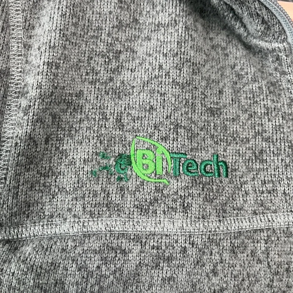 The North Face Vest Mens Medium Gray Fleece Full Zip Preppy‎ Outdoor Casual Logo